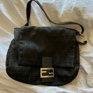 Vintage Fendi zucchino print mama bag
